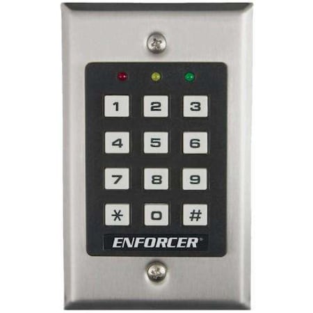 Seco-Larm Indoor Stand-Alone Keypad with 1000 users and one 1A relay output. Includes quick code, w SLM-SK-1011-SDQ